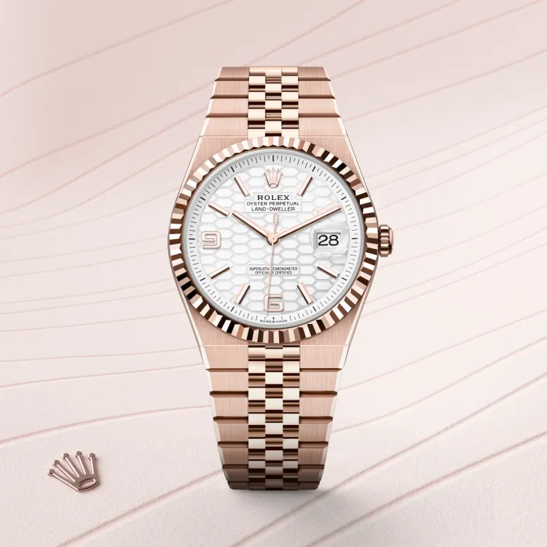 Rolex Land-Dweller 40 18 kt Everose gold, M127335-0001